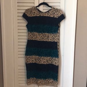 Ann Taylor strip lace dress size 4